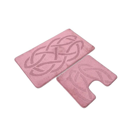  Набор ковриков в ванную полипропилен 2пр 50*80/40*50 MAXIMUS PS 10607 DUSTY ROSE розовый 2580 фото 1