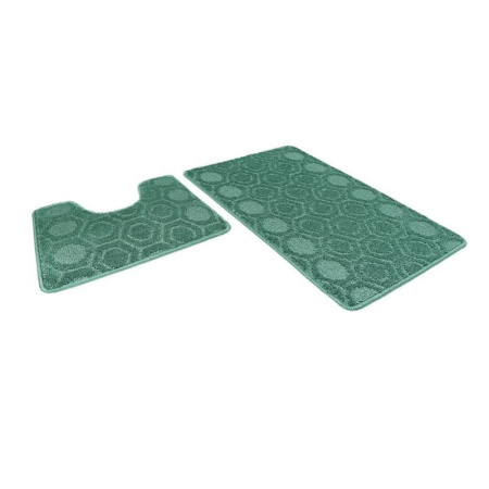  Набор ковриков в ванную полипропилен 50*80/50*40 АКТИВ icarpet зеленый 002 фото 1