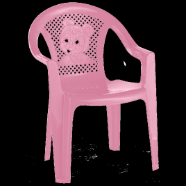 Кресло детское 380х320х530мм Мишутка розовый