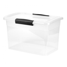 Ящик для хранения 11,0 л Keeplex Vision 35х23,5х22,2см с защелками и ручкой прозрачный кристалл