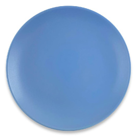Тарелка плоская круглая d=20, цвет синий матовый