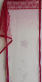 Сетка антимоcкитная на магнитах 100*210см (кноп. 10шт) бордо с розами, на двери, E1M	 от мух