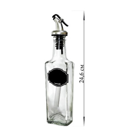 Бутылка 250 мл с пл. дозат для масла/соусов стекл и мел для маркировки Меловой дизайн