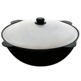 Казан 10,0 л чугунный с круглым дном, с/кр Эконом