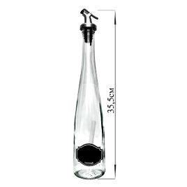 Бутылка-конус 500 мл с пл. дозат для масла/соусов стекл и мел для маркировки Меловой дизайн