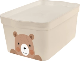 Ящик для хранения с крышкой 7,5 л 320х211х141 мм Keeplex Happy Bear