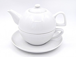 Набор для чая 3 пр. белье 1/1 чайник и чайная пара