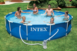 Бассейн INTEX Metal Frame (насос с фильтром) 366*76 см