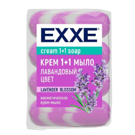 Мыло EXXE 1+1 блок 4Х75 гр Лавандовый цвет (сиреневое полосатое)