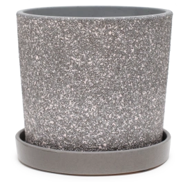 Горшок керамический 1,4 л Дакар серый кедр №2