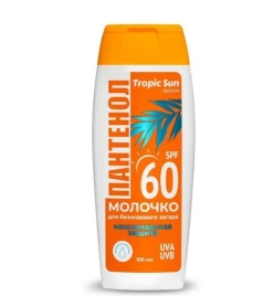 Tropic Sun Молочко для безопасного загара 100 мл с Пантенолом SPF 60