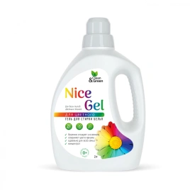 Гель для стирки Nice Gel 2,0 л для цветных тканей (концентрат) (ПЭНД) Cleаn&Green