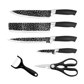 Набор ножей 6пр, цвет черный