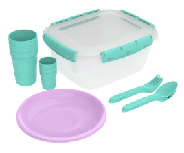 Набор посуды для пикника №19 На троих – 2 3 персоны, 16 предметов