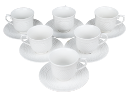 Набор чайный 12 предметов: чашка 220 мл - 6шт, блюдце 14,2 см - 6шт