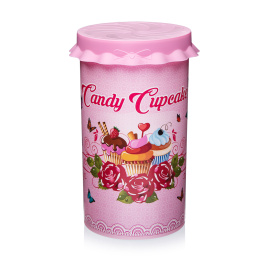 Контейнер Candy №3 круглый 1,1л Ø120х185 мм розовый