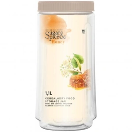 Банка для сыпучих продуктов 1,1 л Sugar&Spice Honey латте