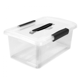 Ящик для хранения 9,0 л Keeplex Vision 37х27,4х14,8см с защелками и ручкой прозрачный кристалл