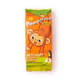 Салфетки влажные Pamperino 8 шт. Kids детские с ромашкой и витамином Е mix