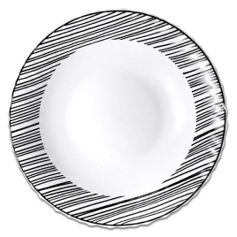 Тарелка суповая круглая d=21,5 см Штрих