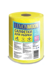 Салфетка в рулоне 80л 23*25 80 г/м2 вискоза Lemon Moon