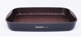 Противень 400*295*50 а/п Granit Ultra red