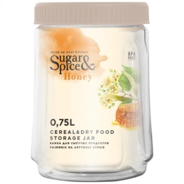 Банка для сыпучих продуктов 0,75 л Sugar&Spice Honey латте