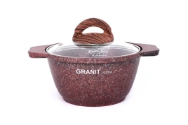 Кастрюля 1,0 л 180 а/п Granit ultra red,