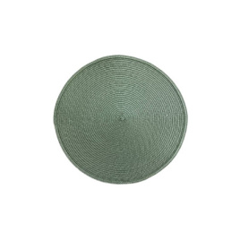 Салфетка пластик 37см круглая зеленая JC-15260