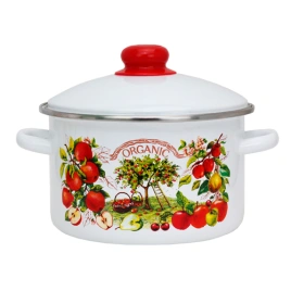 Кастрюля 3,0 л цилиндр, Organic, белый