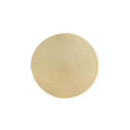 Салфетка пластик 37см круглая золотая JC-15266