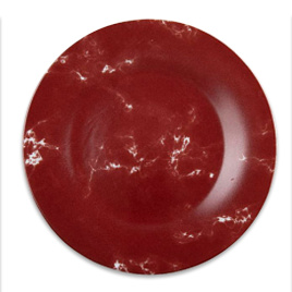 Тарелка плоская круглая d=17,5 см коричневый мрамор