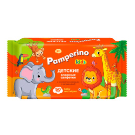Салфетки влажные Pamperino 50 шт. Kids детские с ромашкой и витамином Е GM