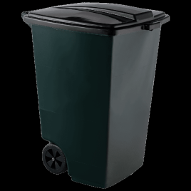 Контейнер для мусора 120 л 585х500х720мм набор темно-зеленый