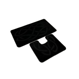 Набор ковриков в ванную полипропилен 2пр 50*80/40*50 MAXIMUS PS 10607 BLACK черный 2513