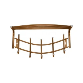 Вешалка настенная Ника-Премиум 525*300*235 мм с полкой 5 крючков бежевый металлик