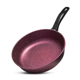 Сковорода 26 см литая алюминиевая,гранит пурпурный,несъемная ручка