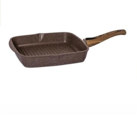 Сковорода-гриль квадратная 26*26 АП Гранит brown