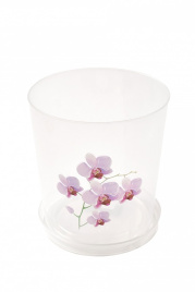 Горшок для орхидеи 1,2 л, 125*125*150 мм с/под, прозрачн