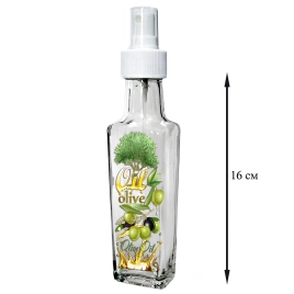 Бутылочка с кнопочным дозатором для оливкового масла с корицей и гвоздикой, 100 мл, стекло