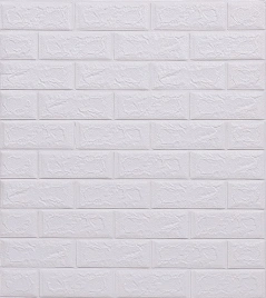 Самоклеящаяся 3D панель Dekorelle 001 белый, разм.70x77см, толщина 3мм 10шт/уп (цена за 1 шт)