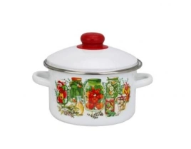 Кастрюля 3,0 л цилиндр, Зимние запасы, белый