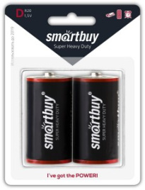 Батарейка Smartbuy солевая R20/2B  (SBBZ-D02B)
