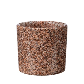 Горшок керамический 0,2 л Сахара коричневый тубус мини кашпо