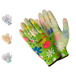 Перчатки Для садовых работ полиэстеровые,полиуретановое покрытие,однотонные № 1 Fiberon 8(М)