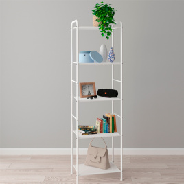 Стеллаж "Валенсия 15" 45,5х30х155,5 см (VALENCIA 15 Shelf rack) Белый
