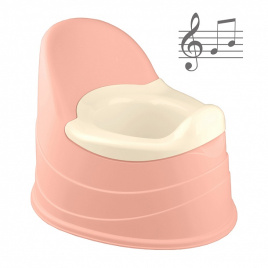 Горшок детский музыкальный светло-розовый