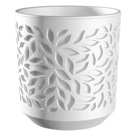 Кашпо Leaves 1,25 л Белый/Белый  кш9828