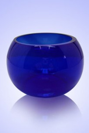 Сувенир Подсвечник № 1 d 100*h- 70 мм из синего стекла (без декора)