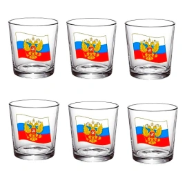 Набор 6 стопок 50 мл Герб на флаге
